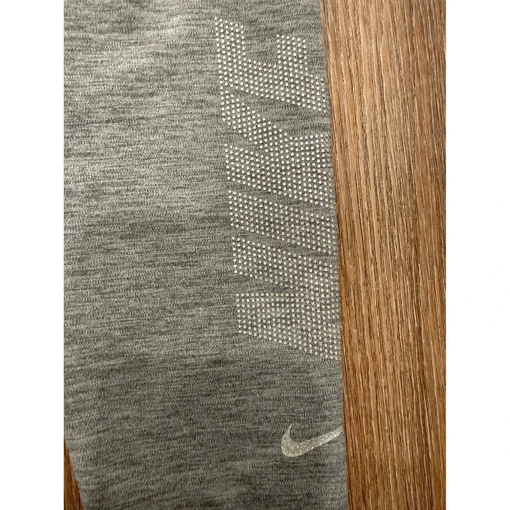 Nike Womens Dri-FIT Heathered Gray High Rise Reflective Graphic Leggings XS